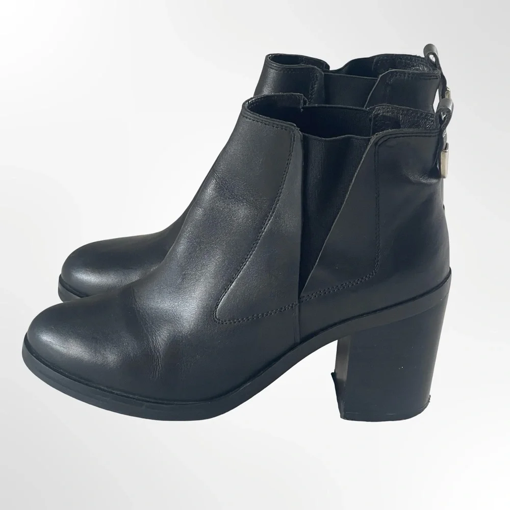 Office London Black Leather Ankle Boots in size 37